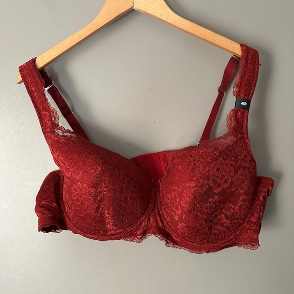 NWT Torrid Curve Red Lace Lightly Lined Balconette Bra - Picture 1 of 10